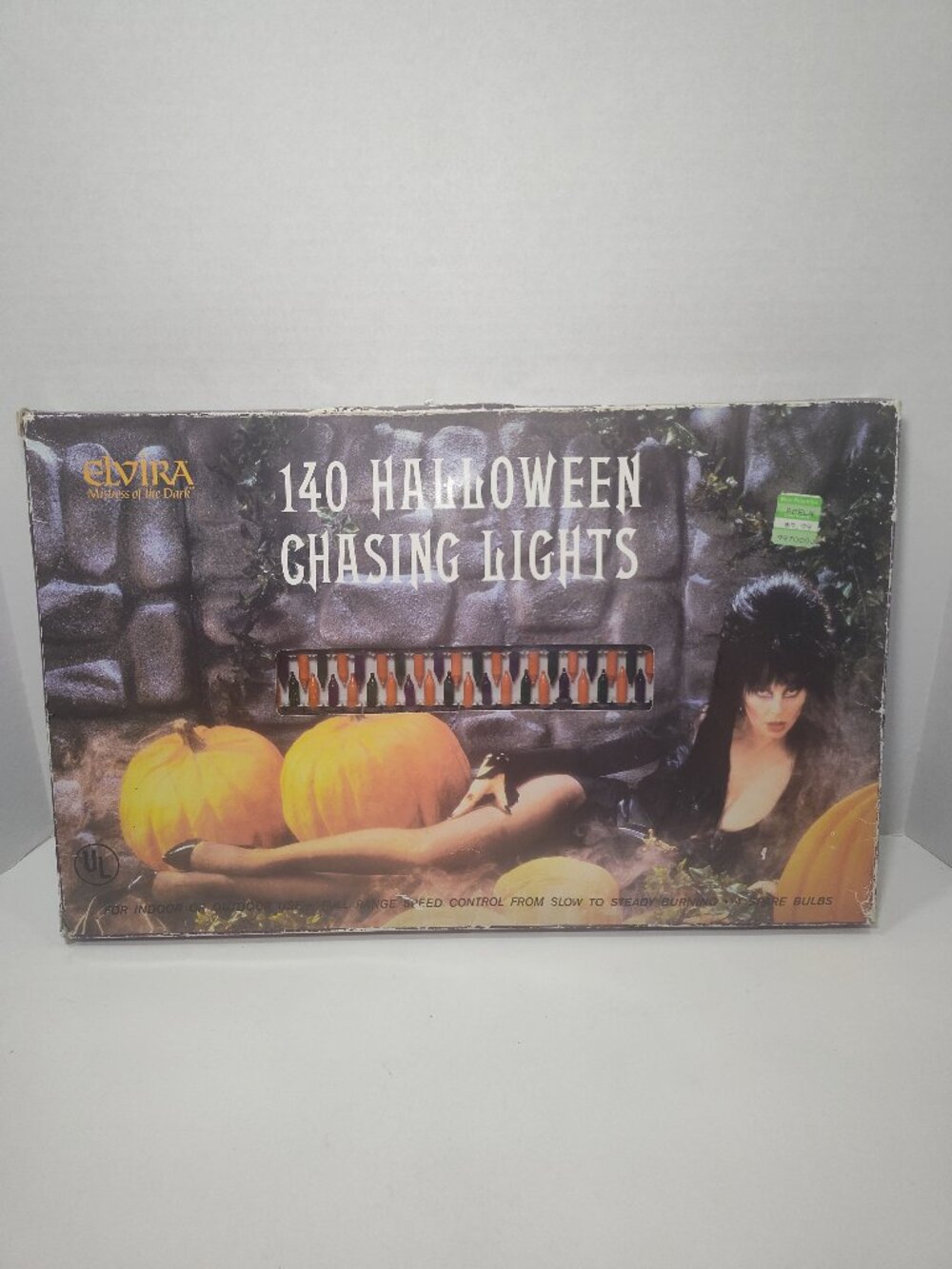 Vintage Elvira Halloween 140 Multicolor Chasing Lights Set NOS NIB Horror Decor